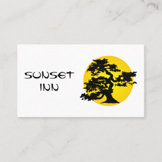Bonsai Silhouette Sun Visitekaartje