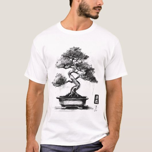 bonsai-sketch t-shirt (Voorkant)