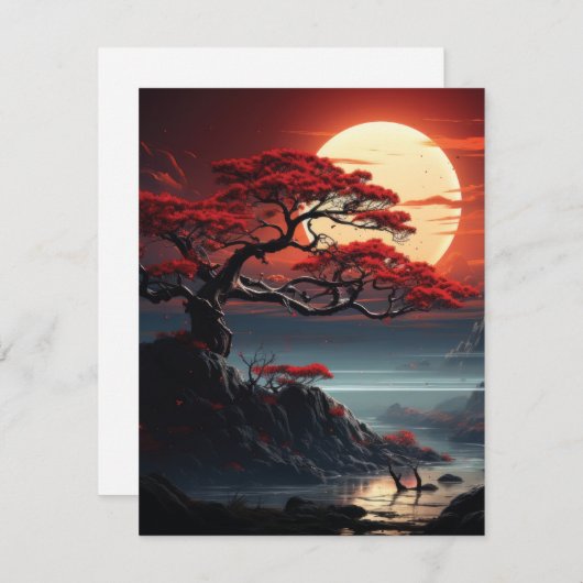 Bonsai Tree Bedankkaart (Voorkant / Achterkant)