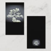 Bonsai Tree Bold Artistieke natuur Kunst op Zwart Visitekaartje (Voorkant / Achterkant)