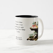 Bonsai Tree Botanische Plant Japanse Waterverf Tweekleurige Koffiemok (Voorkant rechts)