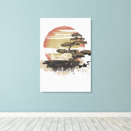 Bonsai Tree Canvas Afdruk (Insitu (Houten vloer))