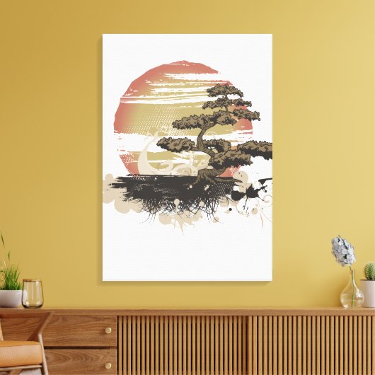 Bonsai Tree Canvas Afdruk (Insitu (Woonkamer))