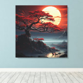 Bonsai Tree Canvas Afdruk (Insitu (Houten vloer))