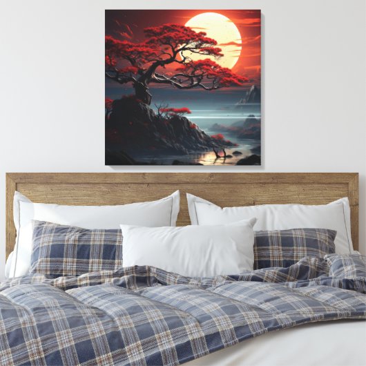 Bonsai Tree Canvas Afdruk (Insitu (Slaapkamer))