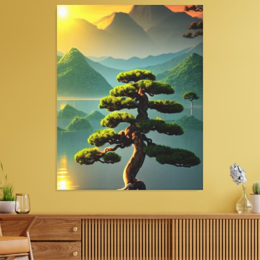 Bonsai Tree Canvas afdrukken (Insitu (Woonkamer))