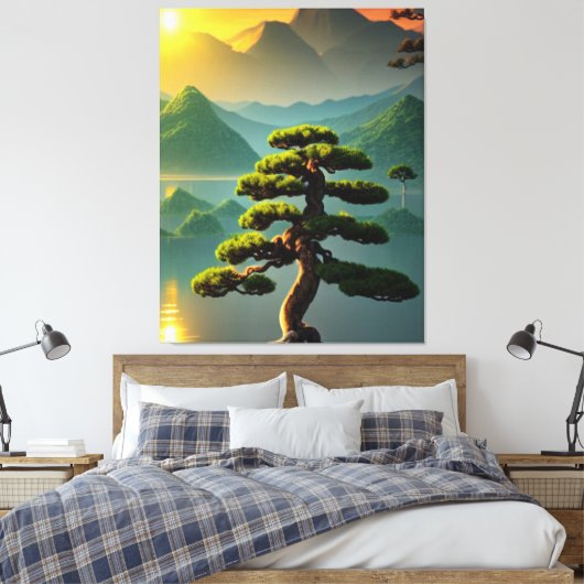 Bonsai Tree Canvas afdrukken (Insitu (Slaapkamer))