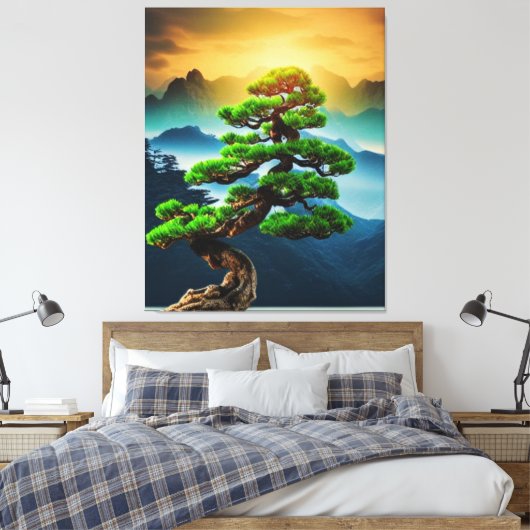 Bonsai Tree Canvas afdrukken (Insitu (Slaapkamer))