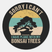 Bonsai Tree - Cool Indoor Planten Lover Tuinieren Ronde Sticker (Voorkant)