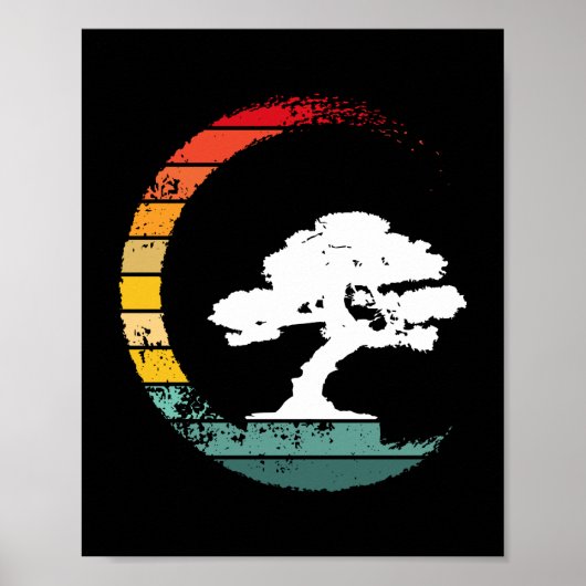 Bonsai Tree Enso Circle Zen Calligrafie Poster (Voorkant)