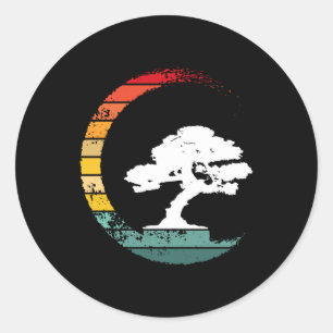 Bonsai Tree Enso Circle Zen Calligrafie Ronde Sticker