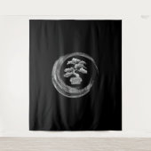 bonsai tree enso    circlezen kalligrafie kunst wandkleed (Voorkant)