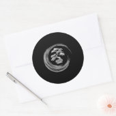 bonsai tree enso cirkel boeddhistisch diepvriescal ronde sticker (Envelop)