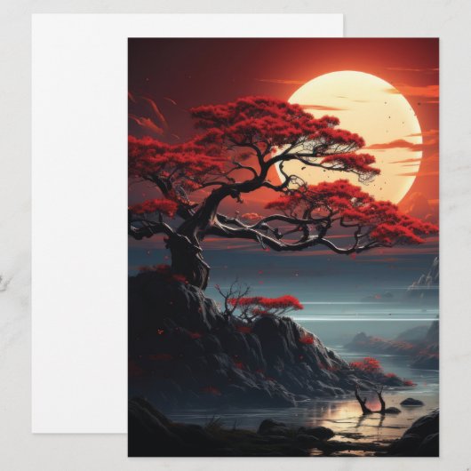 Bonsai Tree Feestdagenkaart (Voorkant / Achterkant)