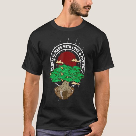 Bonsai Tree Gezegde Japanse boeddhistische kunst T-shirt (Voorkant)