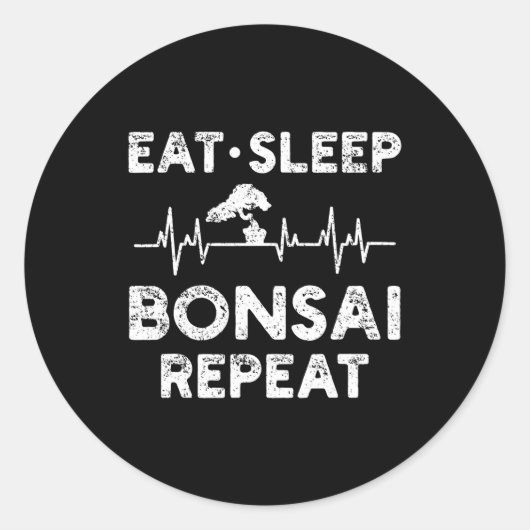 bonsai tree gift ronde sticker (Voorkant)
