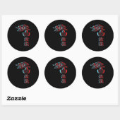 Bonsai Tree Graphic Japans Zen Sun Apparel Ronde Sticker (Vel)