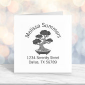 Bonsai Tree in een Tray Arch Address, Etched Zelfinktende Stempel