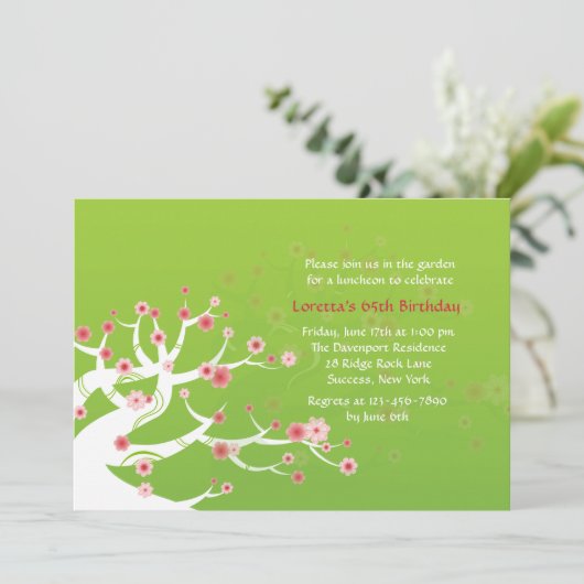 Bonsai Tree Invitation Kaart (Staand voorkant)