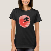 Bonsai Tree Japanese Calligraphy Zen Gardens Aesth T-shirt (Voorkant)