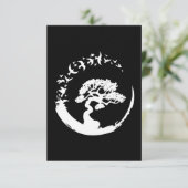 bonsai tree japanese enso - cirkels lange hoes bedankkaart (Staand voorkant)