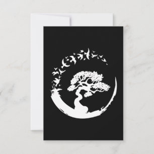 bonsai tree japanese enso - cirkels lange hoes bedankkaart