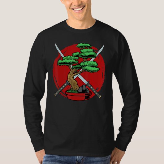 Bonsai Tree Japanner Gardening Bonsai Tree Katana T-shirt (Voorkant)