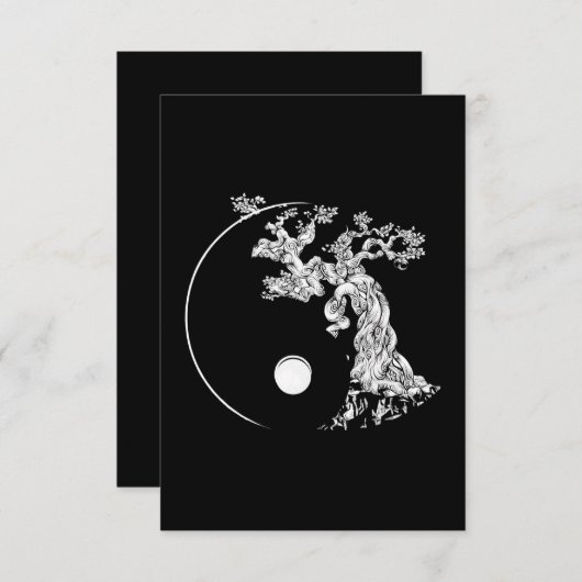 bonsai tree japans boeddhist zen bedankkaart (Voorkant / Achterkant)