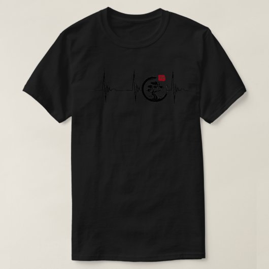 Bonsai Tree Japanse Enso Circle Heartbeat EKG Pul T-shirt (Design voorkant)
