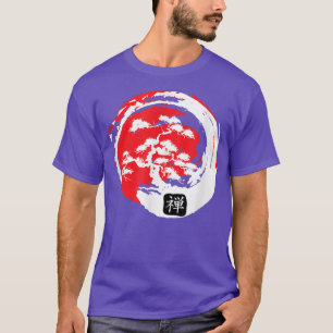 Bonsai Tree Japanse kalligrafie Zen  kunst T-shirt