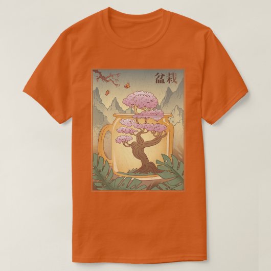 Bonsai Tree Japanse Sakura Cherry Blossom Tree Ae T-shirt (Design voorkant)