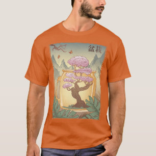 Bonsai Tree Japanse Sakura Cherry Blossom Tree Ae T-shirt