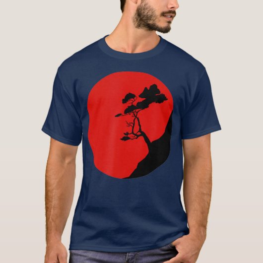 Bonsai Tree Japanse traditie grafische structuur T-shirt (Voorkant)