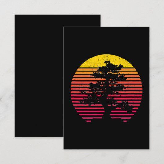 Bonsai Tree Japanse Zen Buddhist Tree Sunset Bedankkaart (Voorkant / Achterkant)