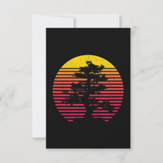 Bonsai Tree Japanse Zen Buddhist Tree Sunset Bedankkaart
