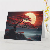 Bonsai Tree Kaart (Gele Bloem)