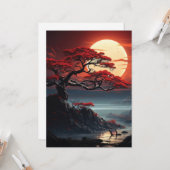 Bonsai Tree Kaart (Voorkant / Achterkant in situ)