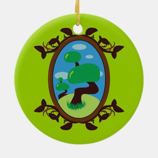 Bonsai Tree Keramisch Ornament (Achterkant)