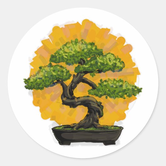 Bonsai Tree Lover Ronde Sticker (Voorkant)