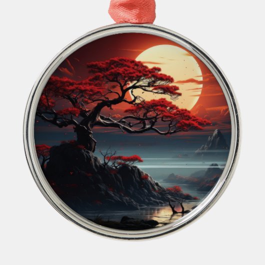 Bonsai Tree Metalen Ornament (Voorkant)