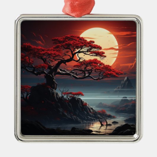 Bonsai Tree Metalen Ornament (Voorkant)