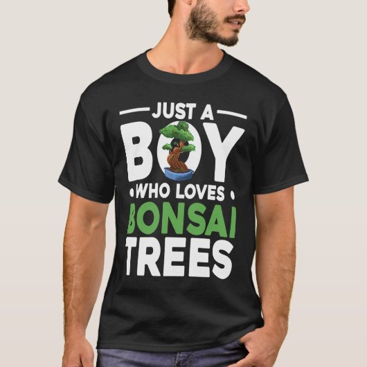 Bonsai Tree Owner Just A Boy Who Loves Bonsai Tree T-shirt (Voorkant)
