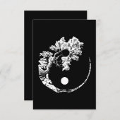 Bonsai Tree Print Zen Spirit Yin Yang Japans Informatiekaartje (Voorkant / Achterkant)