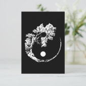 Bonsai Tree Print Zen Spirit Yin Yang Japans Informatiekaartje (Staand voorkant)