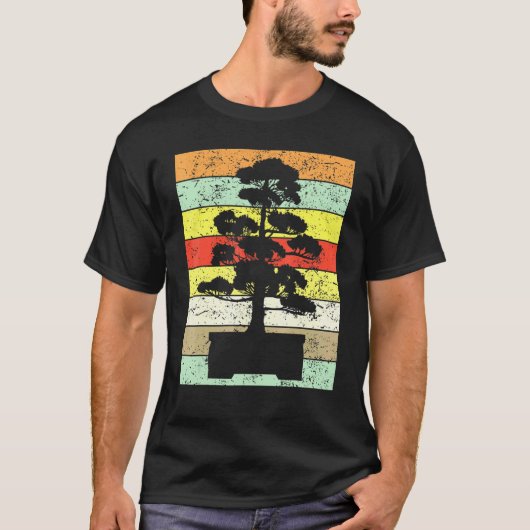 Bonsai Tree Retro  Japan Japans Chinees A T-shirt (Voorkant)