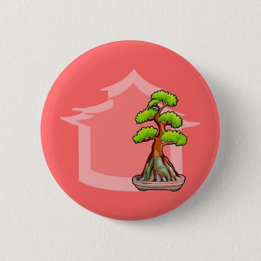 Bonsai Tree Ronde Button 5,7 Cm (Voorkant)