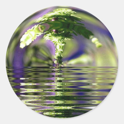 Bonsai Tree Ronde Sticker (Voorkant)