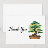 Bonsai Tree Sunshine Bedankkaart (Voorkant / Achterkant)