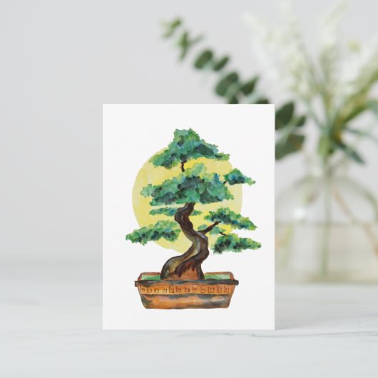 Bonsai Tree Sunshine Briefkaart (Staand voorkant)
