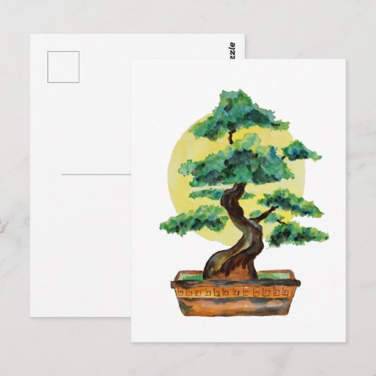 Bonsai Tree Sunshine Briefkaart (Voorkant / Achterkant)